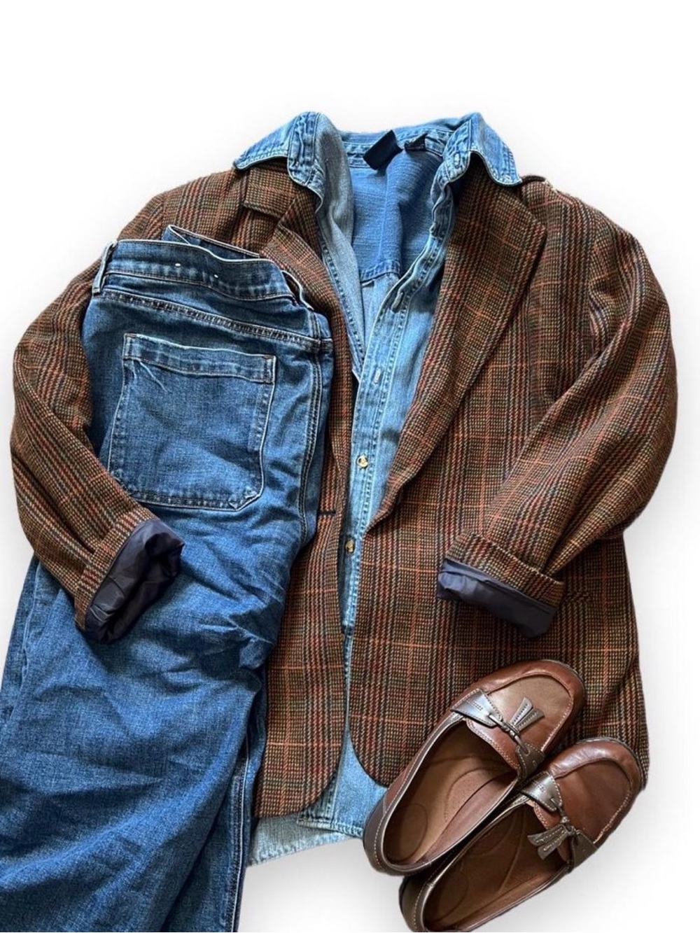 Sag Harbor Women’s Brown Tweed Blazer - Size 12